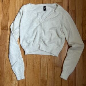 Windsor Cream V-Neck Button-Up Cardigan